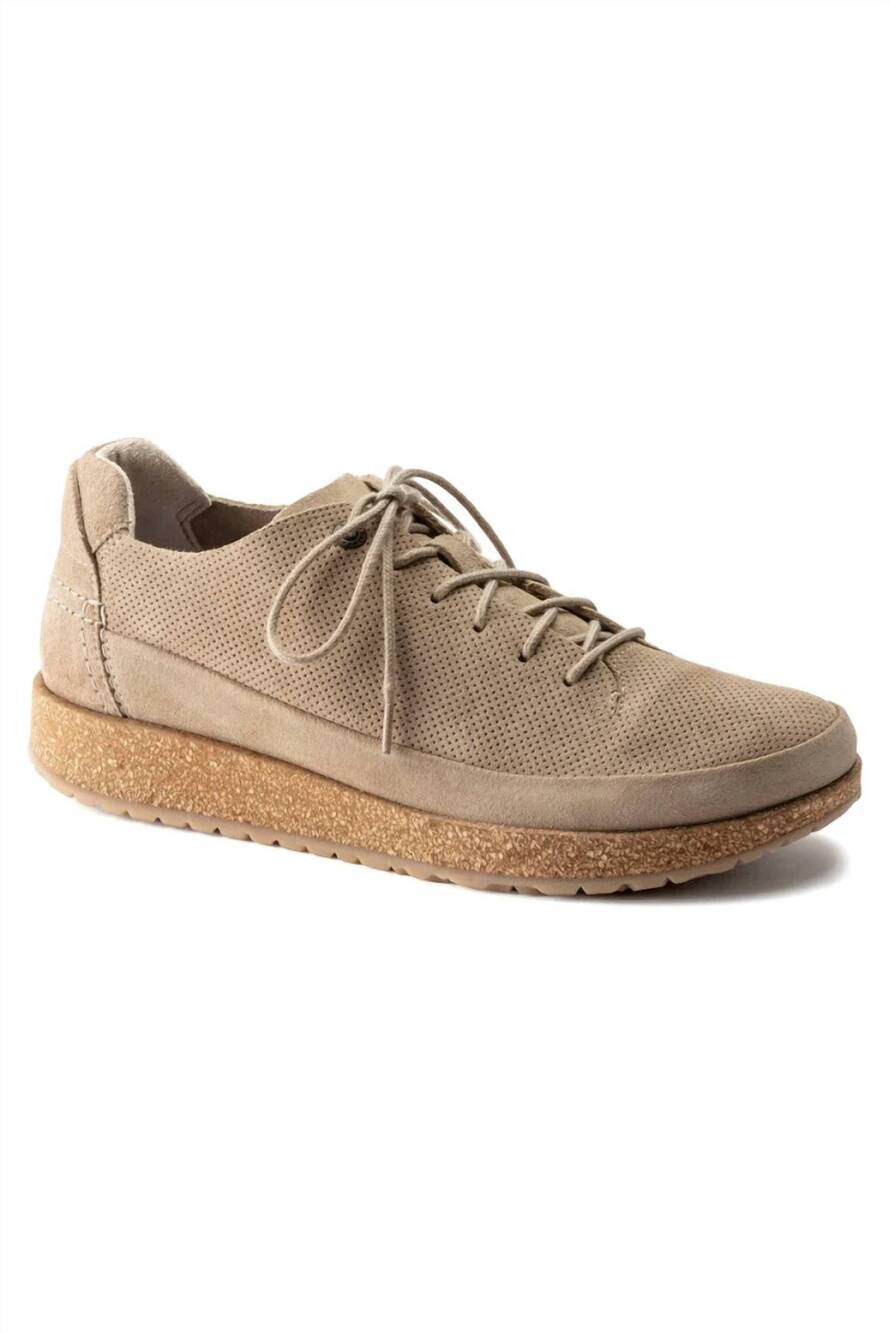 NEW BIRKENSTOCK women's honnef low suede leather shoes in grey